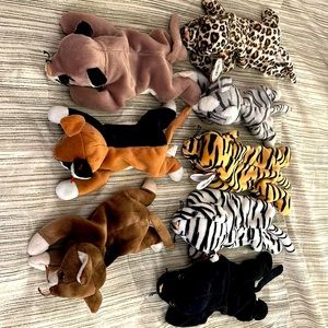 Eight beanie babies from the 1990s